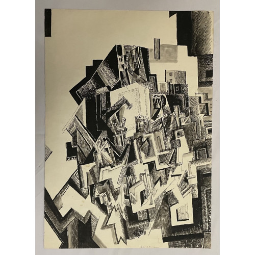 Картина Футуризм городской , художник Рабичев Фёдор Леонидович