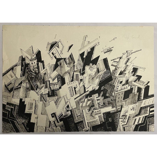 Картина Футуризм городской , художник Рабичев Фёдор Леонидович