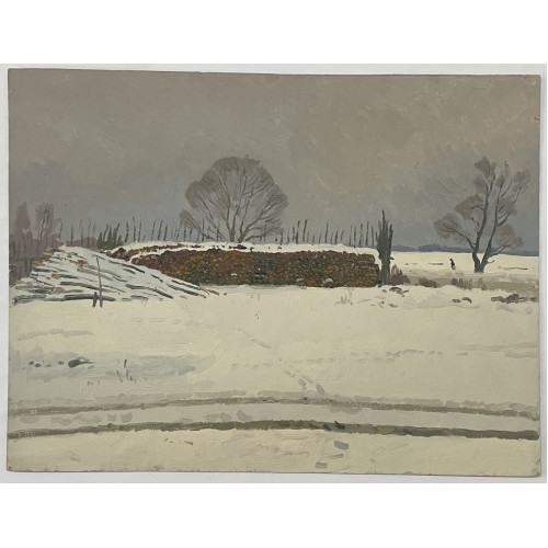 Картина Заготовка дров, художник Титов Анатолий Михайлович