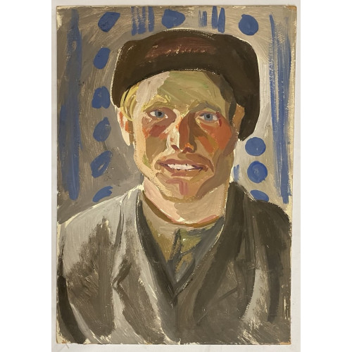 Картина Портреты рабочих 1962 год (2 работы), художник Жарёнова Элеонора Александровна