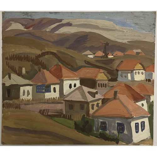 Картина Горное село, художник Жарёнова Элеонора Александровна