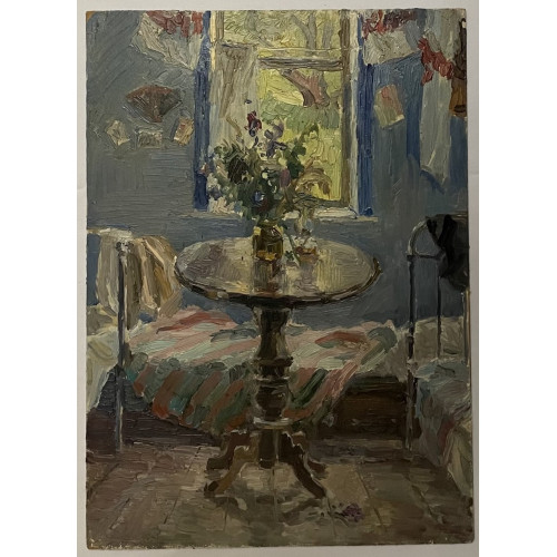 Картина Цветы в спальной комнате, художник Жарёнова Элеонора Александровна