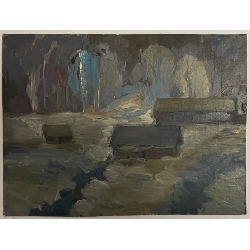 Картина Туманный вечер, художник Шорц Владимир Антонович 