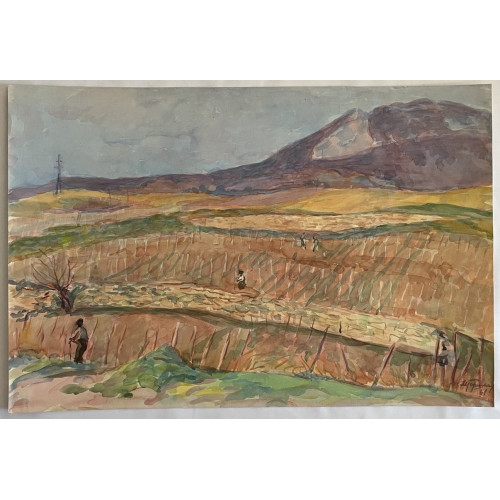 Картина Весенние работы на виноградниках, художник Горшман Мендель Хаимович