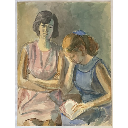 Картина Читая вслух историю любви, художник Горшман Мендель Хаимович