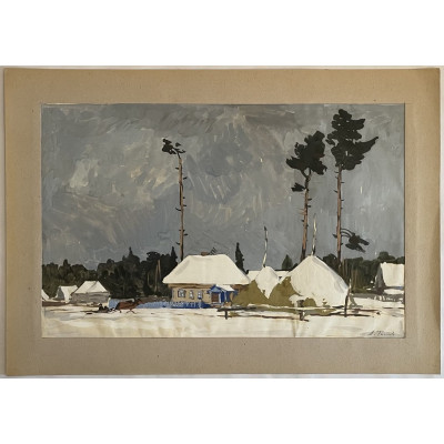 По снежному покрову на повозке