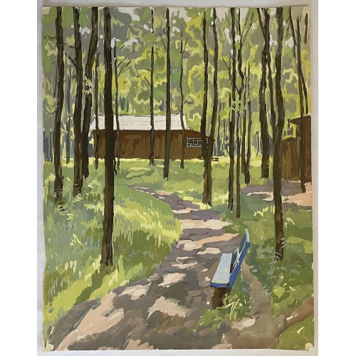 Картина Тихая тропинка среди пения птиц, художник Титов Анатолий Михайлович