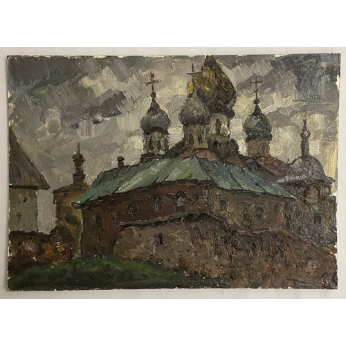 Картина Купола монастыря, художник Воронцов Дмитрий Андреевич 