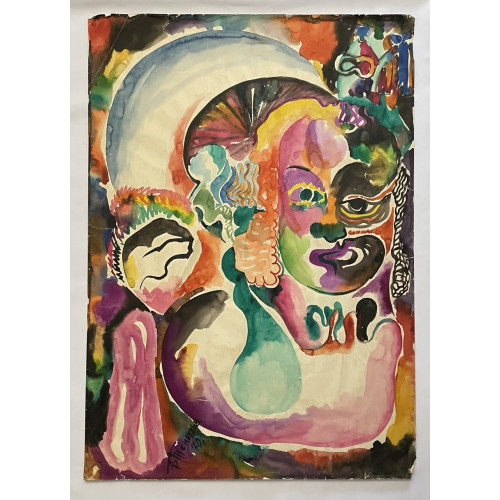 Картина Девушка с цветочной радугой, художник Теплухин Владимир Николаевич