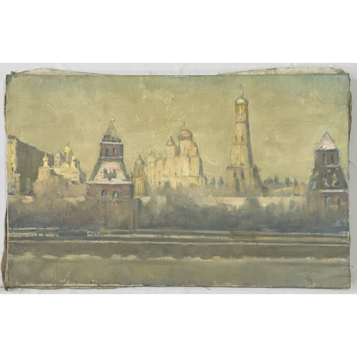 Картина Зимний день в Москве, художник Антонов Константин Михайлович