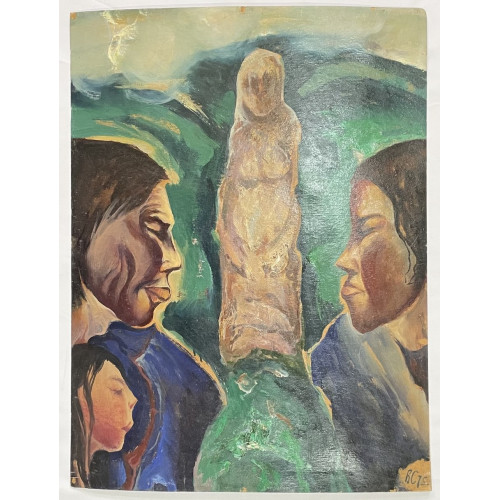 Картина Тува 1975 год, художник Скок Владислав Антонович 