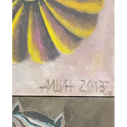 Картина Цветы и кошки 2013 год, художник Ишин Александр Владимирович