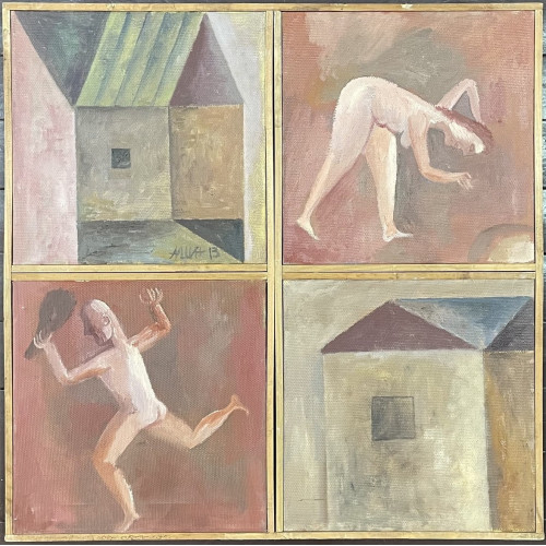 Картина Деревенские бани. Сюжет, художник Ишин Александр Владимирович