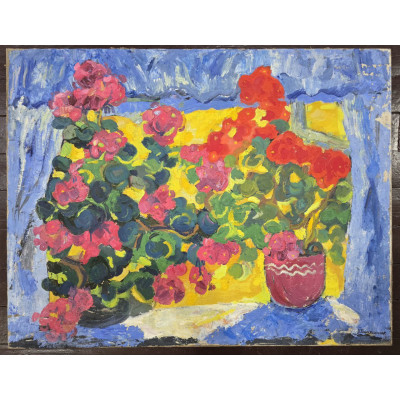 Герань на окне