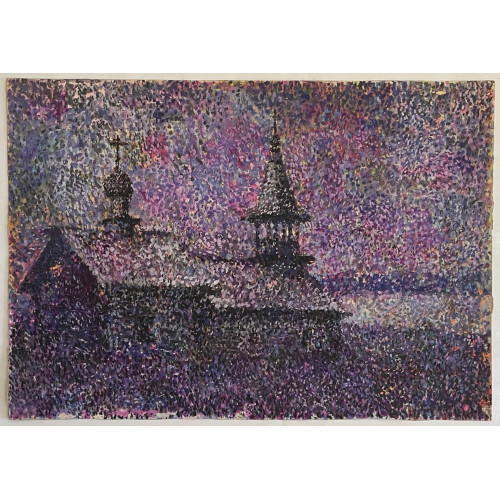 Картина Часовня в деревне Васильево, художник Афонин Владимир Васильевич 