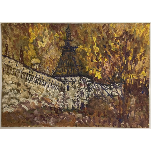 Картина Звенигород 1966 год, художник Афонин Владимир Васильевич 