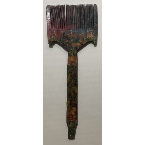 Картина Старинная чесалка с народным сюжетом, художник Афонин Владимир Васильевич 