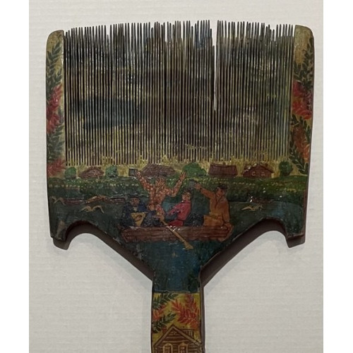 Картина Старинная чесалка с народным сюжетом, художник Афонин Владимир Васильевич 