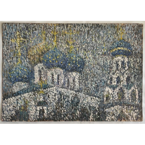 Картина Загорск 1968 год, художник Афонин Владимир Васильевич 