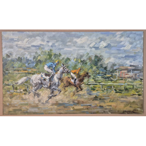 Картина Движение в скачках, художник Хрусталев Сергей Викторович