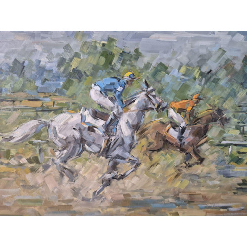 Картина Движение в скачках, художник Хрусталев Сергей Викторович