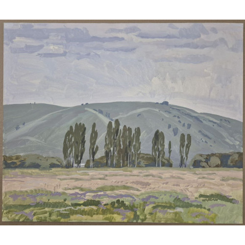 Картина Потемнело перед дождем, художник Титов Анатолий Михайлович