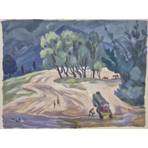 Картина Совхоз Пятигорская, художник Пискарева Анна Николаевна