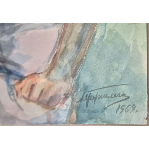 Картина Портрет мальчика на траве, художник Горшман Мендель Хаимович