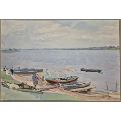 Лодки на берегу канала