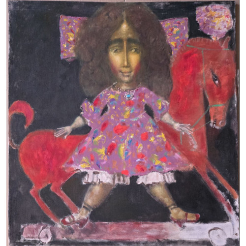 Картина Кукла и лошадка, художник Медведев Андрей Викторович