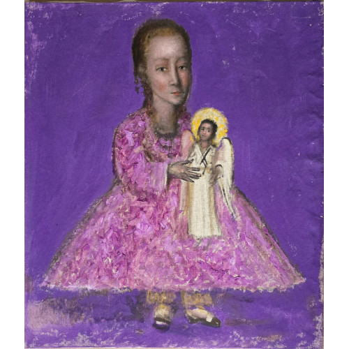 Картина Девочка и ангелочек, художник Медведев Андрей Викторович