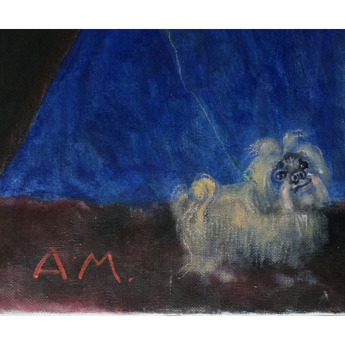 Картина Девочка и скоморох, художник Медведев Андрей Викторович