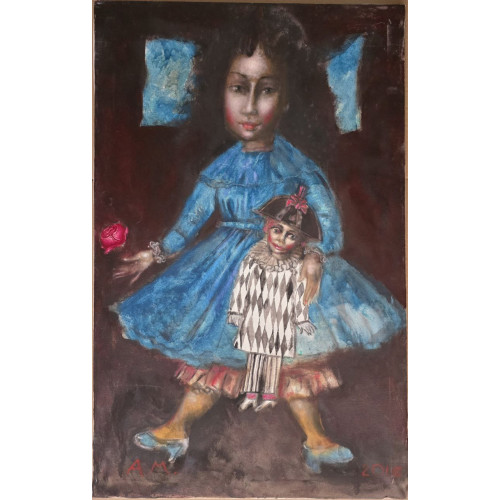 Картина Любимая игрушка - кукла, художник Медведев Андрей Викторович