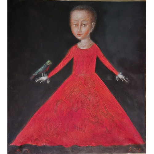 Картина Красавица и птичка, художник Медведев Андрей Викторович