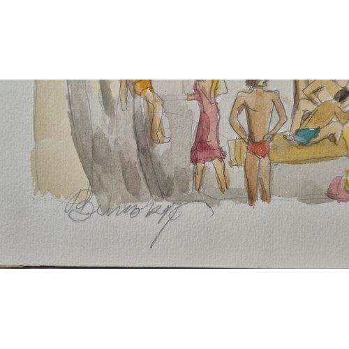 Картина Пляжный отдых в Гурзуфе, художник Винокур Владимир Исаакович