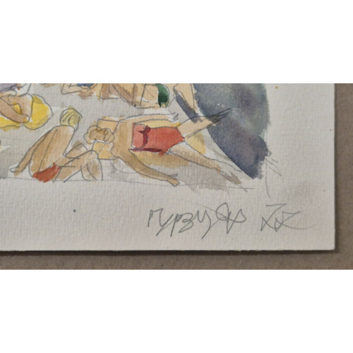 Картина Пляжный отдых в Гурзуфе, художник Винокур Владимир Исаакович