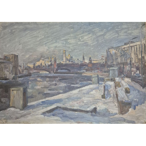 Картина Набережная Москвы-реки, художник Антипин Николай Николаевич