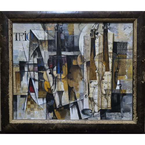 Картина Скрипка. Контрабас. Ноты, художник Купецян Арам Авакимович