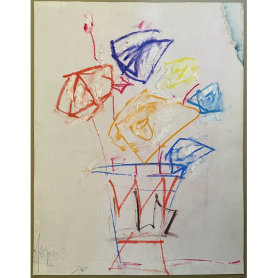 Букет с разноцветными цветами