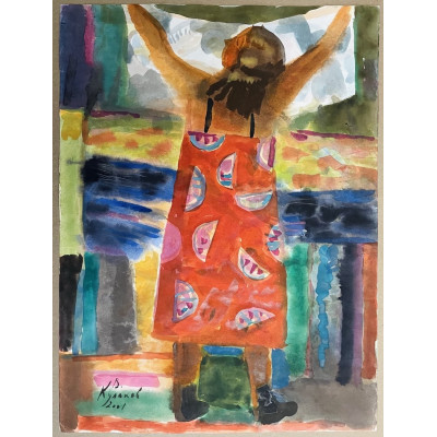 Вешает белье