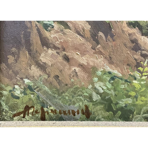 Картина "Брод на лесной речке"