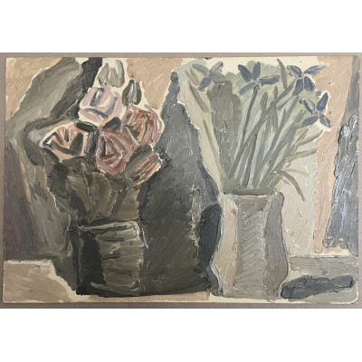 Две вазы с полевыми цветами