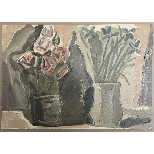 Картина Две вазы с полевыми цветами, художник Васильцов Владимир Константинович