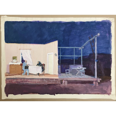 Эскиз к спектаклю 1960е. Сцена