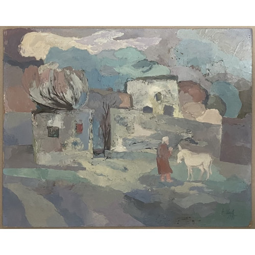 Картина Пейзаж с ослом, художник Шорц Владимир Антонович 