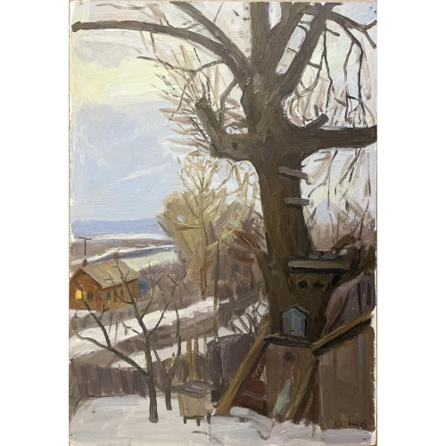 Картина Вечер. Дерево, художник Казанцев Евгений Александрович