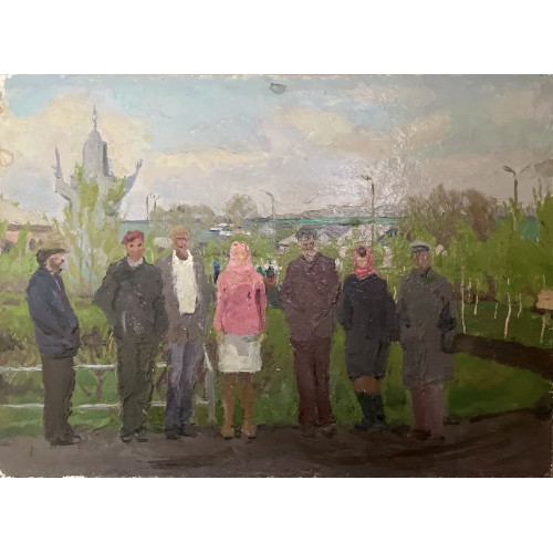 Картина Групповой портрет, художник Тихомиров Леонид Петрович