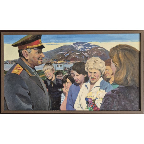 Картина Гречко в Мурманске, художник Морозов Николай Михайлович