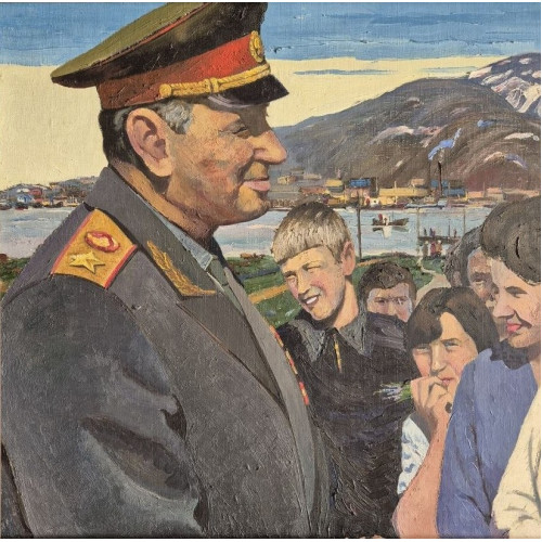 Картина Гречко в Мурманске, художник Морозов Николай Михайлович