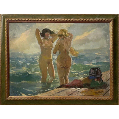 Крым. Две обнаженные девушки